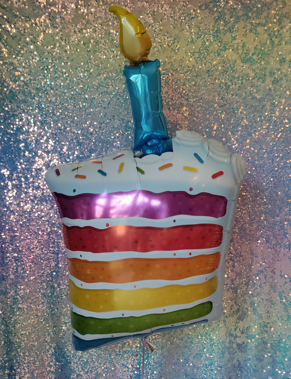 Large Rainbow Birthday Cake Balloon