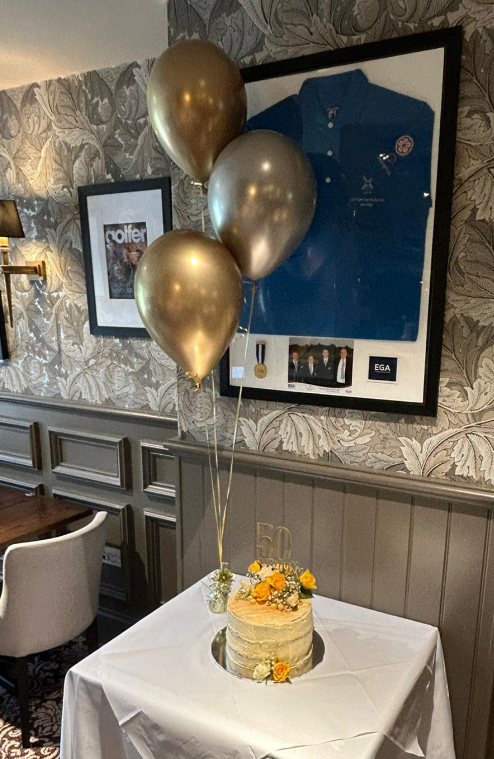 Gold and Champagne Trio of Balloons