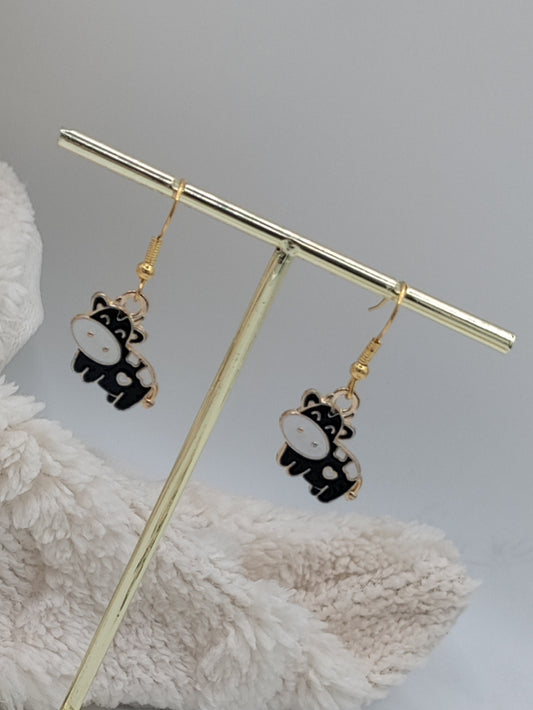 Cheerful cow earrings