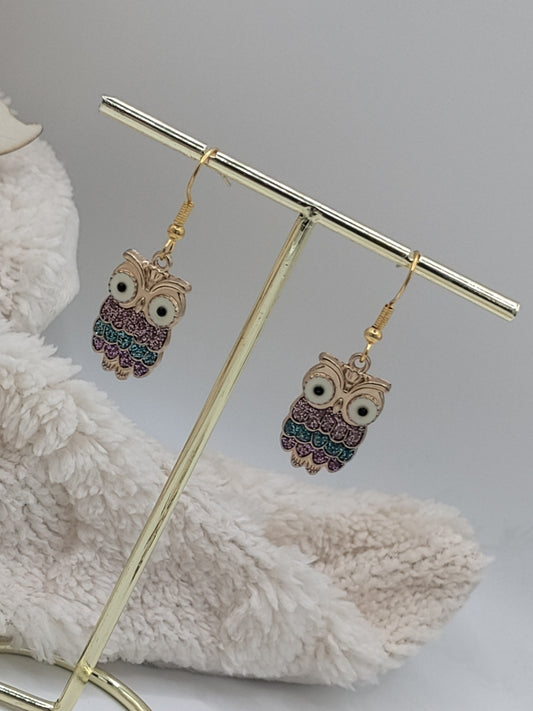 Sparkly Owl Earrings