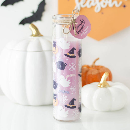 Pastel Halloween Candy Apple Tube Candle